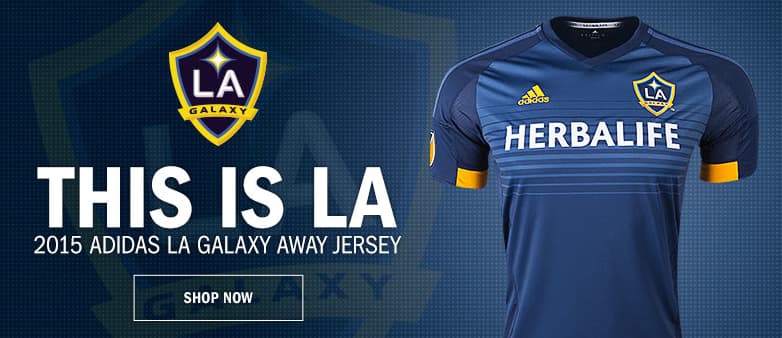 Fit for MLS kings, the 2015 adidas LA Galaxy away jersey