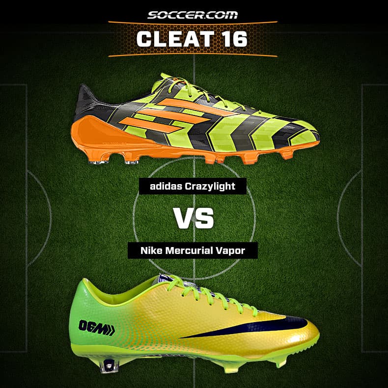 Cleat 16: adidas Crazylight v Nike Mercurial Vapor