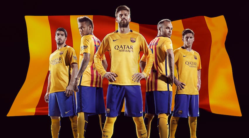 FC Barcelona, Nike premiere 2015/16 home and away shirts