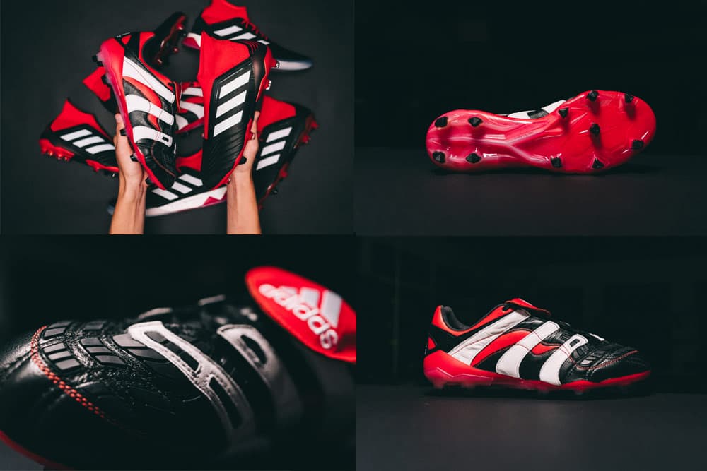 SOCCER.COM Reveals adidas Iconic Predator Accelerator Black/Red/White Remake  soccer cleats and shoes