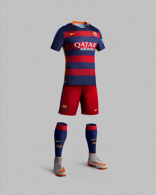 FC Barcelona, Nike premiere 2015/16 home and away shirts