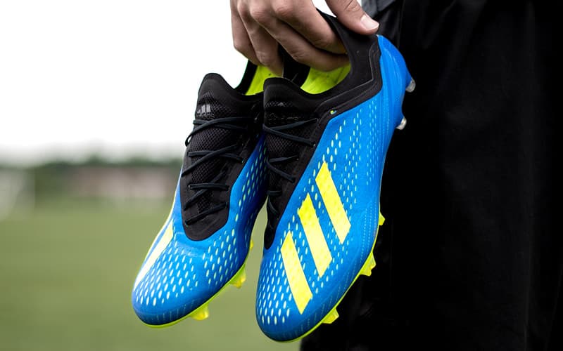 adidas X 18.1 FG Soccer Cleats - Blue/Solar Yellow/Black | SOCCER.COM